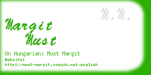 margit must business card